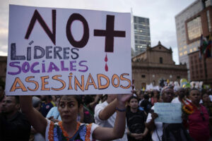 Cifra de líderes sociales asesinados en Colombia llega a 100 en siete meses