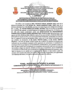 GNB cita a tres funcionarios luego de cerrar fase preparatoria de procedimiento disciplinario ordinario