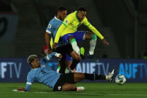 2-0. Fin de la mala racha: Uruguay vence a Brasil luego de 22 años