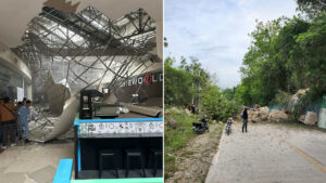 Destrucción y pánico durante un fuerte terremoto en Filipinas