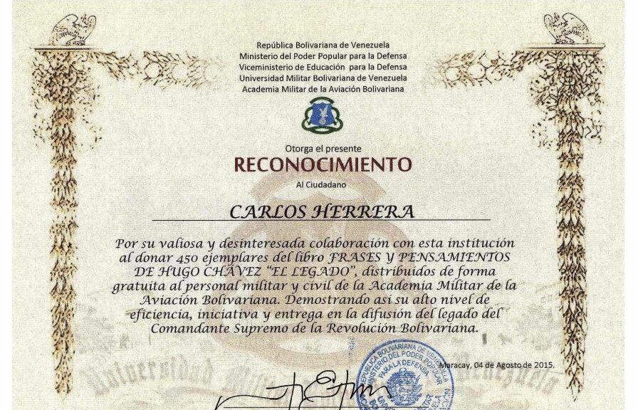 Frases y Pensamientos de Hugo Chávez, “El Legado” fue exaltado por la Academia Militar de la Aviación Bolivariana