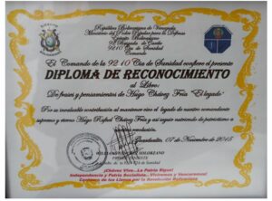 Libro de Chávez “Frases y Pensamientos” recibió reconocimiento de la 9210 Compañía de Sanidad del Ejército