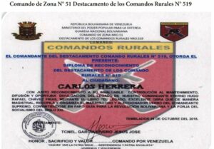 Frases y Pensamientos “El Legado” recibió reconocimiento del Destacamento de los Comandos de Zona N° 519