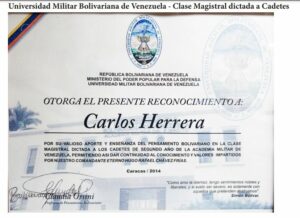 UMBV entregó reconocimiento al libro de Chávez Frases y Pensamientos “El Legado”