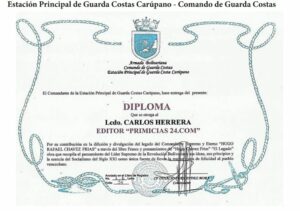Libro de Chávez Frases y Pensamientos “El Legado” fue exaltado por la Estación Principal de Guarda Costas Carúpano