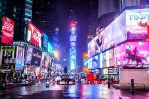 Los números de 2024 que darán la bienvenida al año nuevo ya pueden verse en Times Square