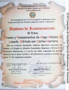 Libro Frases y Pensamientos “El Legado” recibió reconocimiento de la 4110 Compañía de Sanidad del Ejército Bolivariano