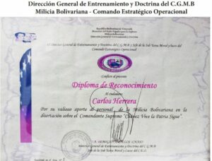 Dirección General de Entrenamiento y Doctrina del Cuartel General de la Milicia Bolivariana reconoció el libro Frases y Pensamientos “El Legado”