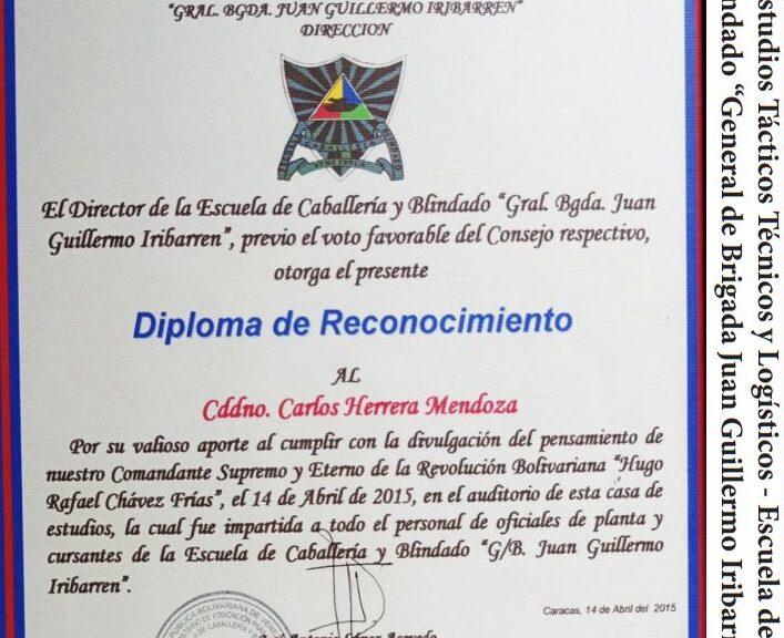 Libro Frases y Pensamientos “El Legado” recibió reconocimiento de la Escuela de Caballería y Blindado “General de Brigada Juan Guillermo Iribarren”