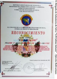 Frases y Pensamientos “El Legado” recibió reconocimiento de la 51 Brigada de Infantería de Selva “G/B Julián Infante”
