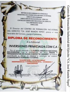 Centro de Formación Industrial “Contralmirante José Ramón Yepes” entregó reconocimiento al libro Frases y Pensamientos “El Legado”