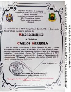 Libro de Chávez Frases y Pensamientos “El Legado” recibió reconocimiento de la 2510 Compañía de Sanidad “Dr. y Cnel. Carlos Moore”
