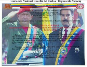 Libro de Chávez Frases y Pensamientos “El Legado” recibió reconocimiento del Regimiento Yaracuy de la Guardia del Pueblo