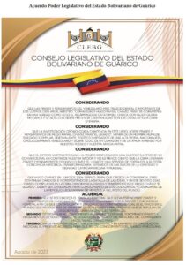 Libro de Chávez Frases y Pensamientos “El Legado” recibió reconocimiento del Consejo Legislativo de Guárico