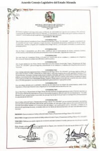Libro de Chávez Frases y Pensamientos “El Legado” recibió reconocimiento del Consejo Legislativo de Miranda