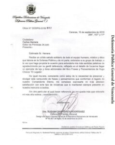 Libro de Chávez Frases y Pensamientos “El Legado” recibió reconocimiento de la Defensoría Pública General de Venezuela