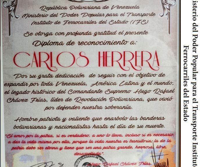 Libro de Chávez Frases y Pensamientos “El Legado” recibió reconocimiento del Instituto de Ferrocarriles del Estado (IFE)