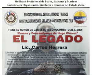 Libro de Chávez Frases y Pensamientos “El Legado” recibió reconocimiento del Sindicato Profesional de Buzos, Patrones y Marinos Industriales Organizados