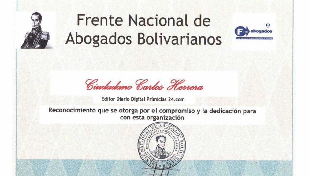 Libro de Chávez Frases y Pensamientos “El Legado” recibió reconocimiento del Frente Nacional de Abogados Bolivarianos