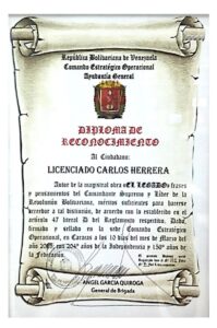 Libro de Chávez Frases y Pensamientos “El Legado” recibió reconocimiento del Comando Estratégico Operacional Ayudantía General