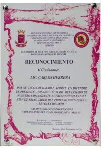 Libro de Chávez Frases y Pensamientos “El Legado” recibió reconocimiento Comando Zona N° 51 de la Guardia Nacional Bolivariana