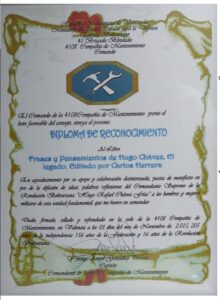 Libro de Chávez Frases y Pensamientos “El Legado” recibió reconocimiento de la 4108 Compañía de Mantenimiento del Ejército Bolivariano