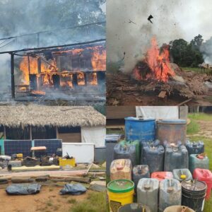 Militares destruyen 50 estructuras usadas para la minería ilegal en Amazonas y Bolívar