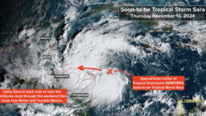 Centroamérica se prepara para intensas lluvias con el paso de la tormenta Sara