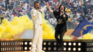 Laura Pausini y Robbie Williams brillan en el show previo a la Final del Mundial de Clubes 2025